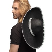 Sombrero Juanito Zwart (Ø 58cm)