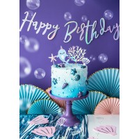 Letterslinger "Happy Birthday" Karton Iridescent (16,5 x 62cm)