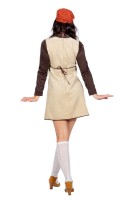 70's Authentiek Dame Jurk Beige Kostuum 