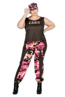 Soldaat Leger Camouflage Dame Roze Kostuum