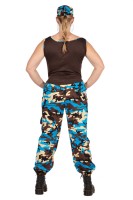 Soldaat Leger Camouflage Dame Turquoise Kostuum