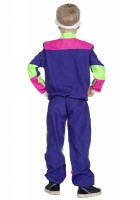 80's Trainingspak Kind Paars-Groen-Roze