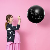 Grote Ballon (75cm) Ballon Gender Reveal "Ready to Pop!" - Meisje