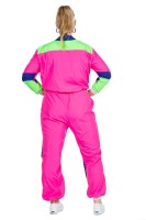 80's Trainingspak Dame Roze-Paars-Groen