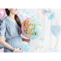 Folieballon Gender Reveal Boy or Girl (36x36cm)