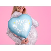 Folieballon "Mom to Be" Blauw (36x36cm)