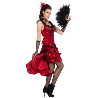 Burlesque-Saloon Dame Kitty Deluxe Rood Kostuum