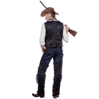 Cowboy Vest en Chaps Heer Kostuum