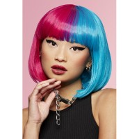 Pruik Manic Panic Blue Valentine Glam Doll Roze-Blauw