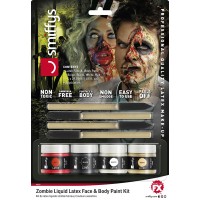 Make-up Set Vloeibare Latex Zombie - 4 kleuren