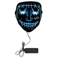 Masker Stitch Face/Killer Smile met Blauw LED-licht