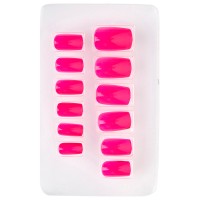 Set 12 Nagels Neon Roze Airbrush (zelfklevend)