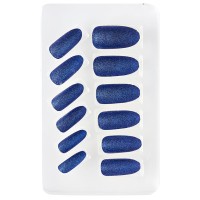 Set 12 Nagels Glitter Blauw (zelfklevend)