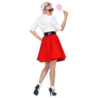 50's Rock 'n Roll Rok Rood (One Size)