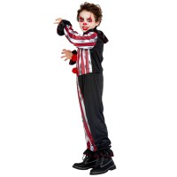 Halloween Clown Jumpsuit Jongen Rood-Zwart