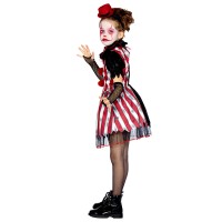 Halloween Clown Jurkje Meisje Zwart-Rood