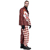 Halloween Clown Heer Rood-Zwart Kostuum