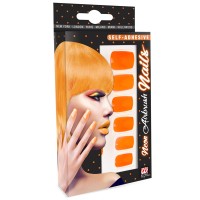 Set 12 Nagels Neon Oranje Airbrush (zelfklevend)