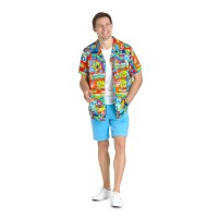 OppoSuits Hemd Heer Korte Mouwen SpongeBob Breakfast